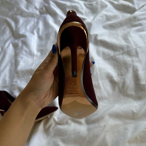 Ted Baker London Savior Merlot Suede Pumps EU 41 - Picture 3 of 5
